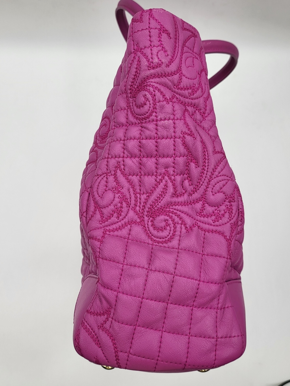 Versace Vanitas Demetra Barocco Quilted Lambskin Leather Tote, Auth. w/COA. - Picture 4 of 16